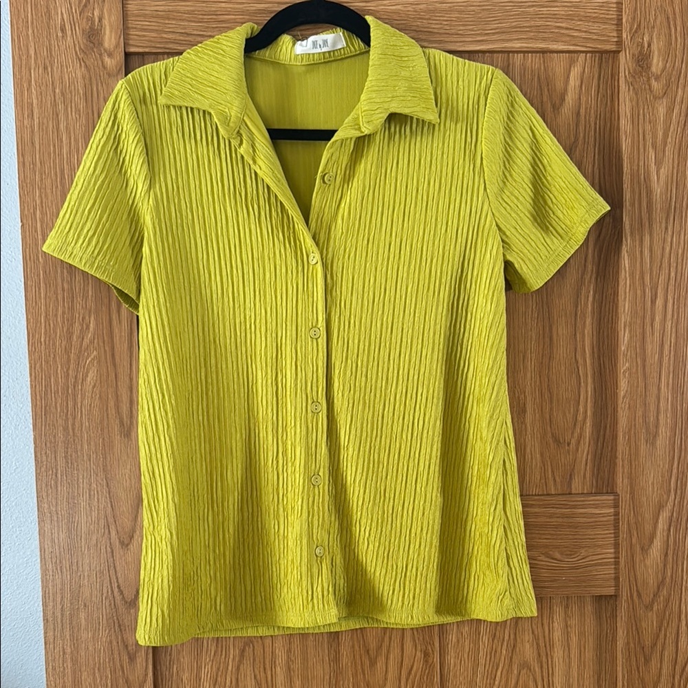 Yellow Button-Up Shirt